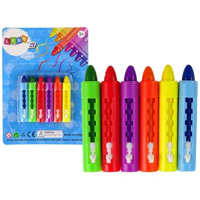 Lean Toys Pastellkreiden 6 Stk Buntstifte für Kinder