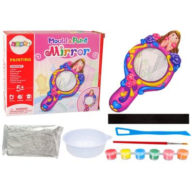 Leantoys Set mit kreativen Spiegelformen aus Kunststoff, Gipsfarben