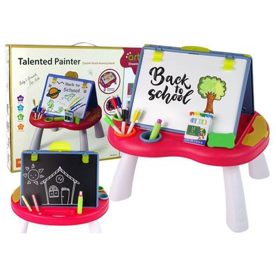 Leantoys Tablica 2w1 Stolik Kredowa Pisaki Gra Chi?czyk W??e