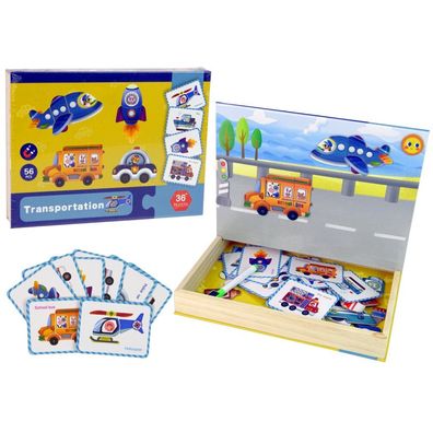 Lean Magnetyczna Uk?adanka Ksi??ka Transport Puzzle Karty