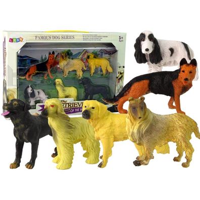 Lean Toys Satz von 6 Hundefiguren Figuren der Hunderasse