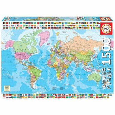 Puzzle Educa World Map 1500 pcs