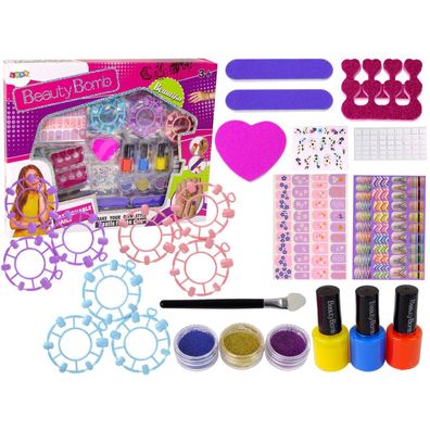 IMPORT Leantoys Großes Nagellack-Set Nagelsticker Nagellack