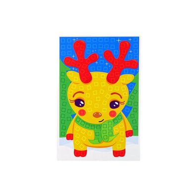 Leantoys DIY Farbiges Mosaik-Patchset mit Weihnachts-Rentieren