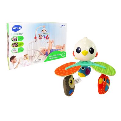 Leantoys Buntes Vogelmelodie-Karussell für Babybett und Kinderwagen