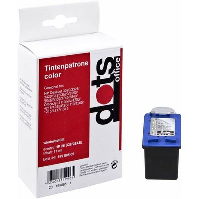 dots color Tintenpatrone ersetzt HP 28 (C8728AE)