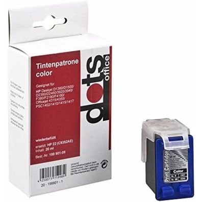 dots color Tintenpatrone ersetzt HP 22 (C9352AE)