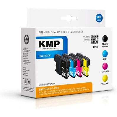 4 KMP B78V schwarz, cyan, magenta, gelb Tintenpatronen ersetzen brother LC-1100VALBP