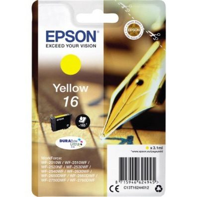 Epson Druckerpatrone DURABrite Ultra 16 (C13T16244012) gelb