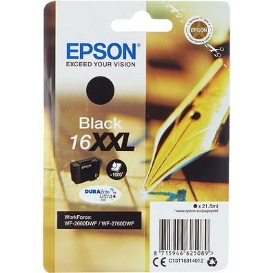Epson Ink Cart. C13T168140 für WorkForce Pro WF-2660DWF Black XXL