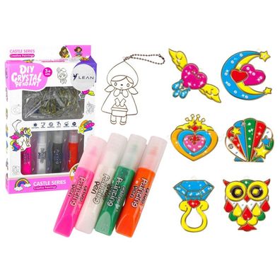 Leantoys Glasmalerei Anhänger Fusing Farbe 6 Stück