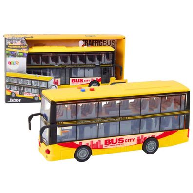 Lean Doppeldecker-Bus 1:16 Lichter Geräusche Antrieb Frikativ Gelb