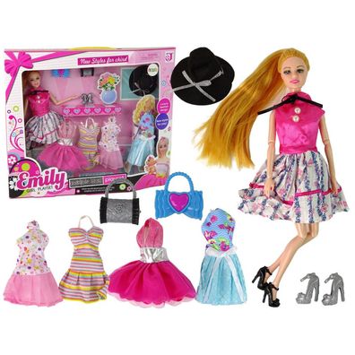 Leantoys Emily Baby Doll Zubehör austauschbare Kleider