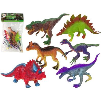 Leantoys Figuren Dinosaurier Bunt 6 Stück