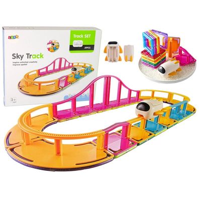 Leantoys Magnetyczne Klocki Konstrukcyjne Podniebny Tor 29 Elementów