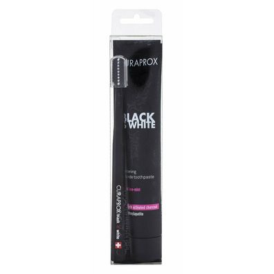Curaprox Black Is White Set Zahnbürste Zahnpasta 90ml