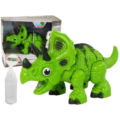 Leantoys Interaktiver Dinosaurier Triceratops Dampf Wasser Sound Grün