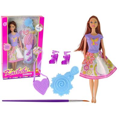 Leantoys Lange Haare Malerei Kleid Puppe