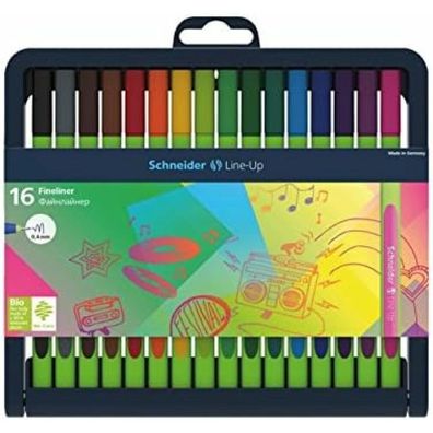 16 Schneider Line-Up Fineliner farbsortiert 0,4 mm