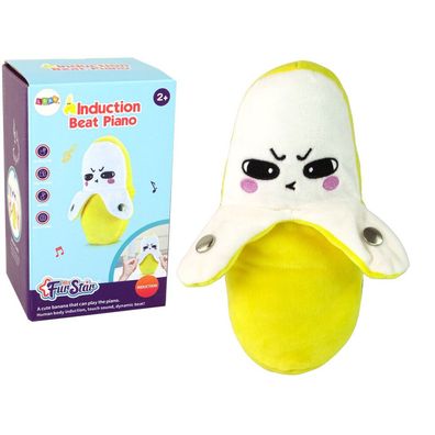 Leantoys Plüsch Banane Interaktive Musik 22 cm Gelb