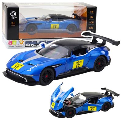 Lean Metall Sportwagen Lichter Geräusche Drive Blau 1:22