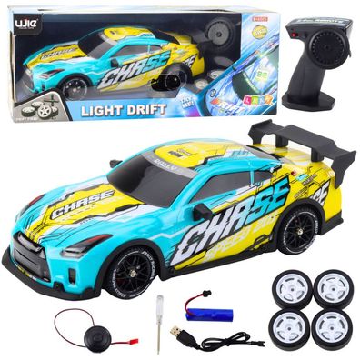 Leantoys Sportwagen R/C beleuchtete Karosserie türkis