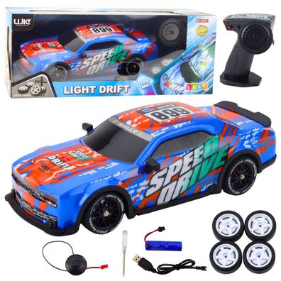 Leantoys Sportwagen R/C beleuchtete Karosserie blau