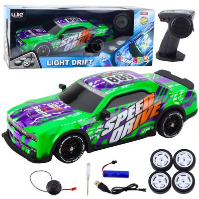 Leantoys Sportwagen R/C beleuchtete Karosserie grün
