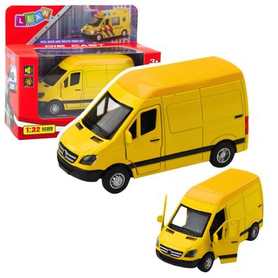 Lean Metall-Lkw Mit Rückfahrscheinwerfern Sounds Gelb 1:32