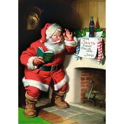 TREFL Puzzle Coca-Cola: Der Weihnachtsmann am Kamin 1000 dlc