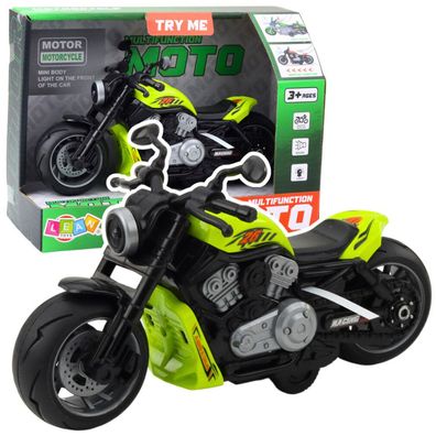 Lean Toys Batteriebetriebenes Spielzeug-Motorrad Lichter Geräusche Grün