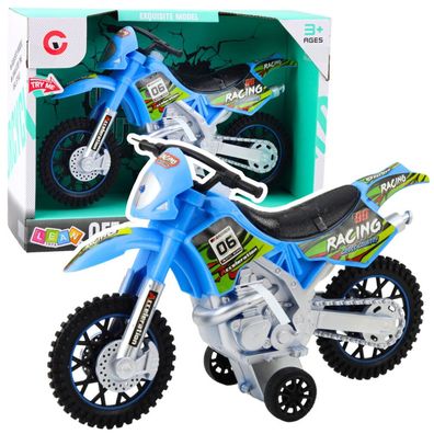 Lean Toys Off-Road Geländemotorrad Fahrlichter Sounds Blau