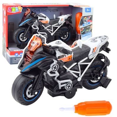 Lean Toys Rennmotorrad Diy Drehbare Lichter Sounds Schwarz