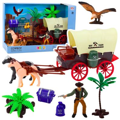 Leantoys Cowboy-Set Figuren