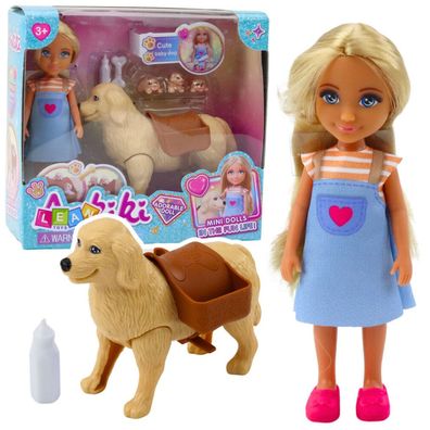 Lean Ankiki Hund Mini Puppe Set Mit Tasche Welpen Knochen