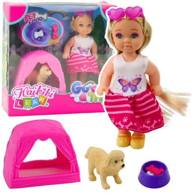 Lean Mini-Puppen-Set Mit Hundezelt Und Zubehör