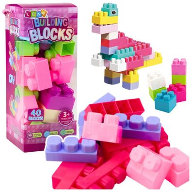 Lean Bricks In A Box Large Construction Set Coloured 40Ele