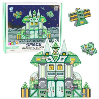 Leantoys Magnetische Weltraumbausteine 66el