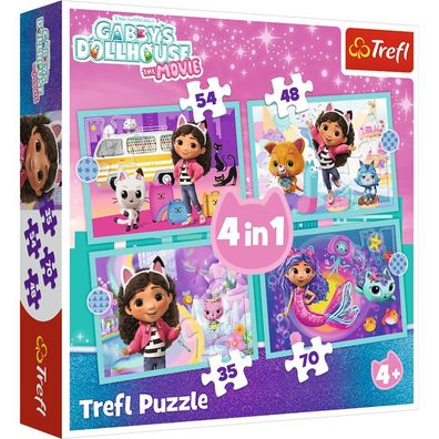 TREFL Puzzle Gabins Zauberhaus: Groß s Abenteuer 4in1 (35.48.54,70 Dll)