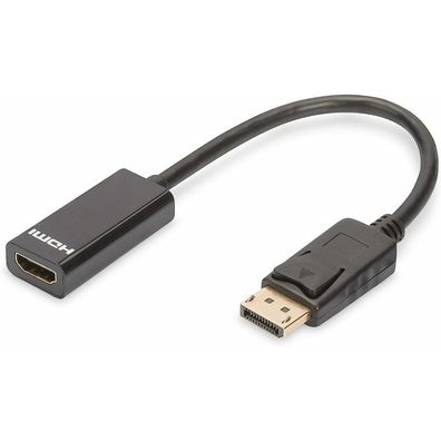Digitus Adapter / Konverter DisplayPort > HDMI (schwarz, 15cm )