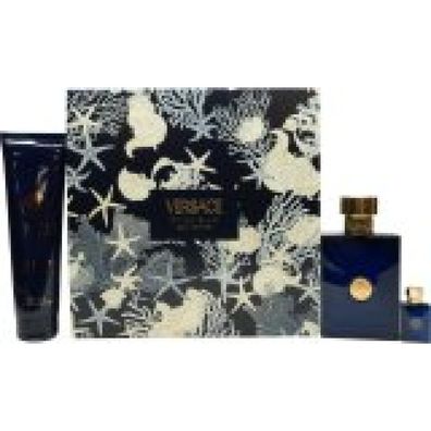 Versace Pour Homme Dylan Blue Gift Set 100ml EDT + 150ml Shower Gel + 5ml EDT