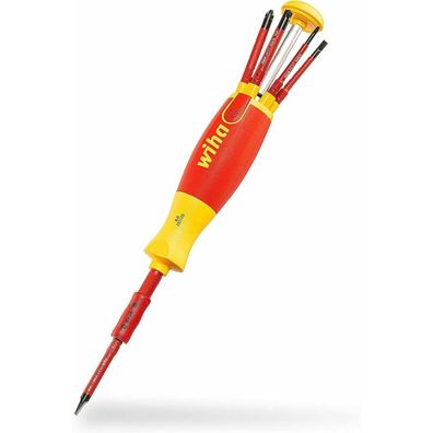Wiha Schraubendreher mit Bit Magazin LiftUp electric (rot/gelb, 7-teilig)