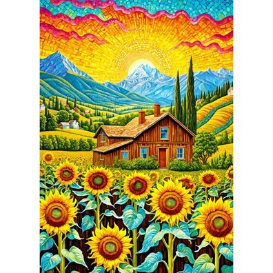 ENJOY Puzzle Sonnenblumenhaus 1000 Teile