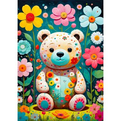 ENJOY Puzzle Blumenbär 1000 Teile