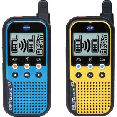 VTech Kidi Talkie, Walkie-Talkie (blau/gelb, 2 StÃ #188; k)