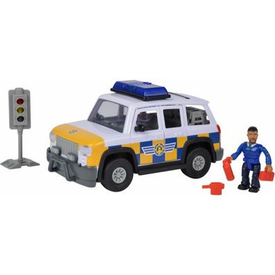 Simba Feuerwehrmann Sam Polizeiauto 4x4 mit Figur, Spielfahrzeug