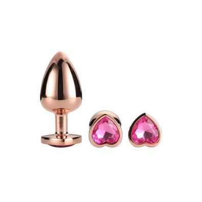 Schimmernde LIEBE ROSE GOLD PLUG SET