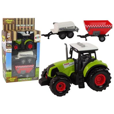 Farmer Traktor Set + 2 Landmaschinen Farm Truck Set