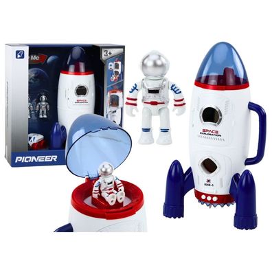 Raumrakete geöffnet, Kosmonauten, Raumfahrzeug, Lichter, Geräusche