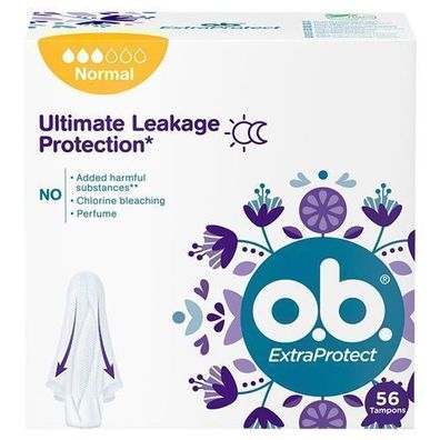 O.B. ExtraProtect Normal Tampons, 56 Stück Packung